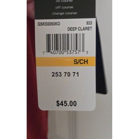 Grand Slam Performance motion flow Golf Polo shirt red short sleeve Size S - Picture 5 of 6